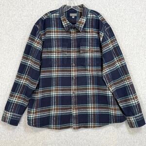 LL Bean Signature 1933 Slim Fit Chamois Cloth Shirt Size XXXL R Cabincore Heavy